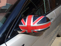 Аэрография на боковом зеркале «Британский флаг»