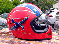 Аэрография на шлеме «Флаг Конфедерации США»