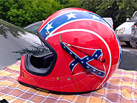 Аэрография на шлеме «Флаг Конфедерации США»