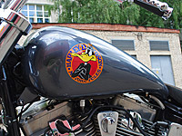 Аэрография на мотоциклетном баке «Harley Duckster»