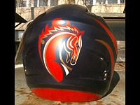 Аэрография на шлеме «Лошадь»