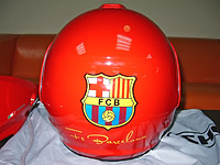Аэрография на шлеме «FCB»