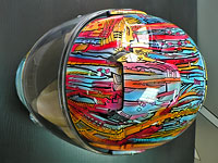 Аэрография на шлеме с микрорисунком